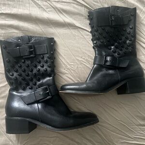 Michael Kors Black Studded Ankle Boots
